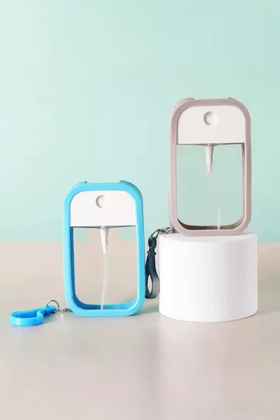 Akkoyunlu home el dezenfektanı sprey parfüm şişesi  50ml  sprey şişesi Telefon şekilli anahtarlıklı - 2