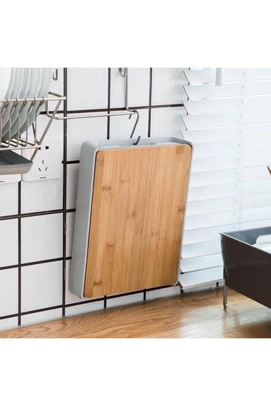Akkoyunlu home Hazneli Ahşap Kesim Tahtası Hazneli Kesim Panosu - 2