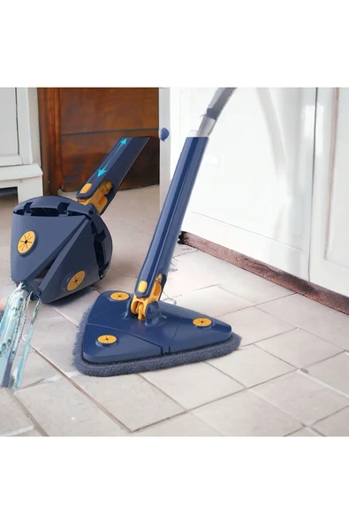 Akkoyunlu home Üçgen Mop Cam Duvar Tavan Fayans Parke Temizleyici Kendinden Sıkmalı Cam Sileceği