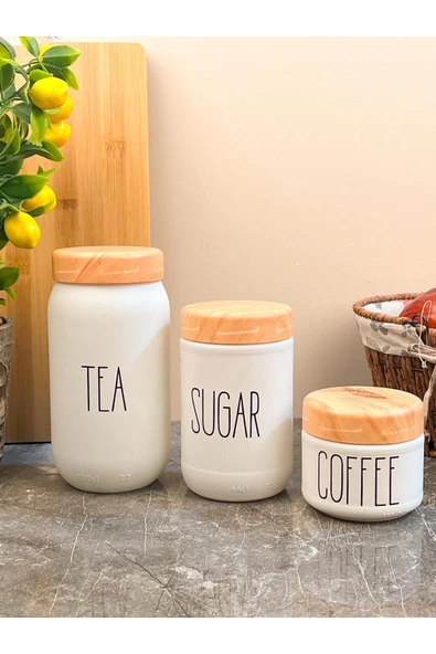 Akkoyunlu home 3 Lü Baharatlık Cam Kavanoz Kapaklı