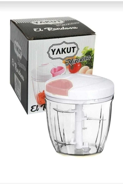 Akkoyunlu home Büyük Boy 5 Bıçaklı Ipli El Rondosu Doğrayıcı 1000 ml