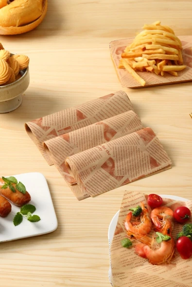 Sezka Life Pişirme Kağıdı Yağı Emici Kağıt Gıda Sandviç Ambalaj,Airfryer Kağıdı Yağa Dayanıklı - 2