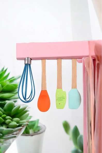 Akkoyunlu home 4'lü Bambu Saplı Slikon Spatula Seti,Spatula,Kaşık,Sıyırıcı,Çırpıcı Spatula Seti Mini - 3
