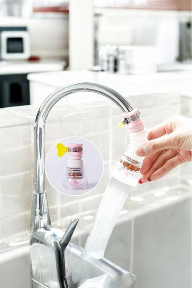 Sezka Life Filtreli Musluk Başlığı Sıçrama Önleyici 360 Başlık Mutfak,Lavabo Musluk Başlığı Filitre - 2