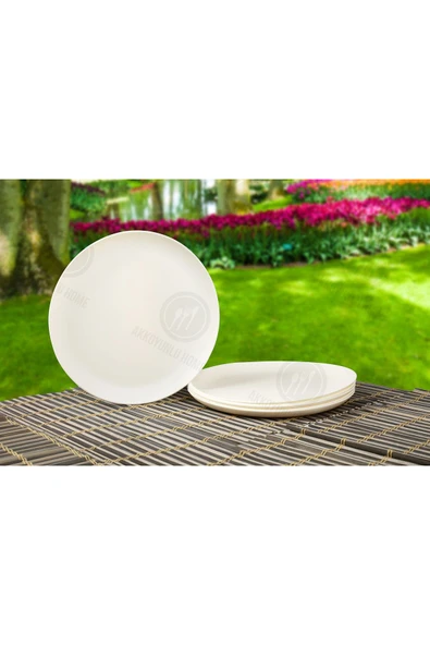 Akkoyunlu home 32 Parça 6 Kişilik Piknik Seti Beyaz Piknik Takımı(çatal,kaşık,bıçak.tabak.bardak)set - 7