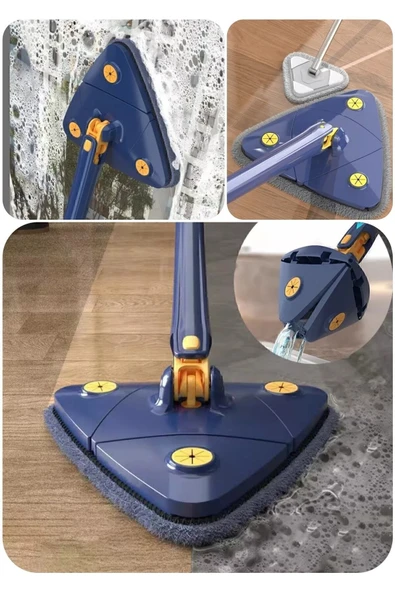 ROLENTSA Paspas Mop Kendinden Sıkmalı Üçgen Cam Silme Aparatı - 5
