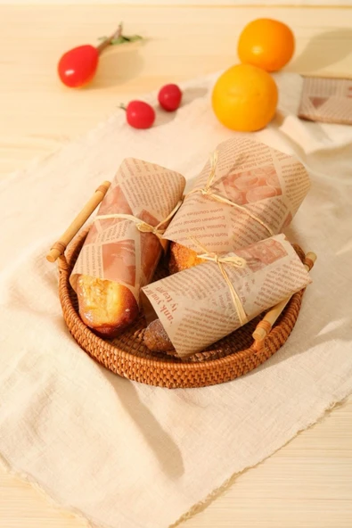 Sezka Life Pişirme Kağıdı Yağı Emici Kağıt Gıda Sandviç Ambalaj,Airfryer Kağıdı Yağa Dayanıklı - 3