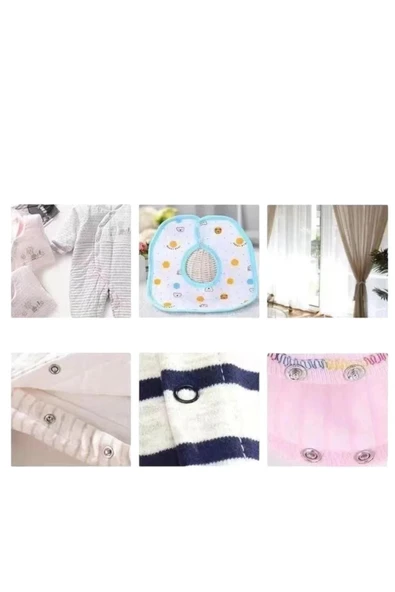 Akkoyunlu home 4 Uçlu Toka,Giyisi,Takma Aleti Metal Çıt Çıt Makinası Dört Kademe Vuruş Plastik Pense - 4