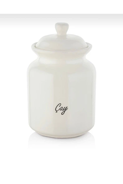 Akkoyunlu home 3'lü Lüks Çay Şeker Tuz Saklama Kavanozu Porselen - 2