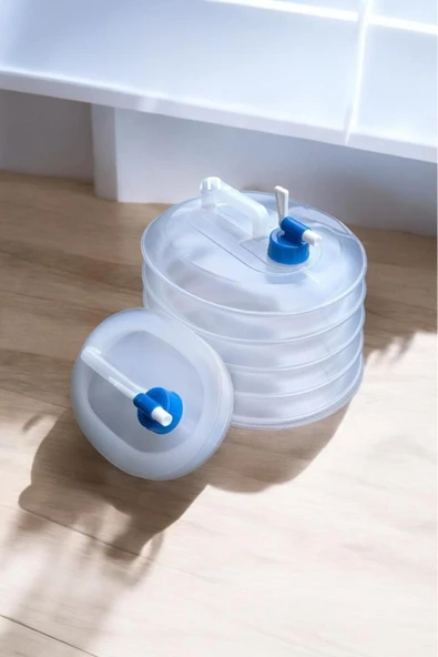 Akkoyunlu home Katlanır Musluklu Su Damacanası Piknik Damacanası Araç içi Taşınabilir Su Bidonu 5L - 2