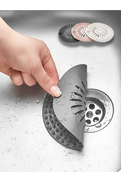 Akkoyunlu home Yuvarlak Silikon Lavabo Ve Küvet Süzgeci, Lavabo Tıkacı - 3