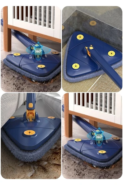 ROLENTSA Paspas Mop Kendinden Sıkmalı Üçgen Cam Silme Aparatı - 6