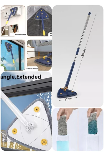 ROLENTSA Paspas Mop Kendinden Sıkmalı Üçgen Cam Silme Aparatı - 3
