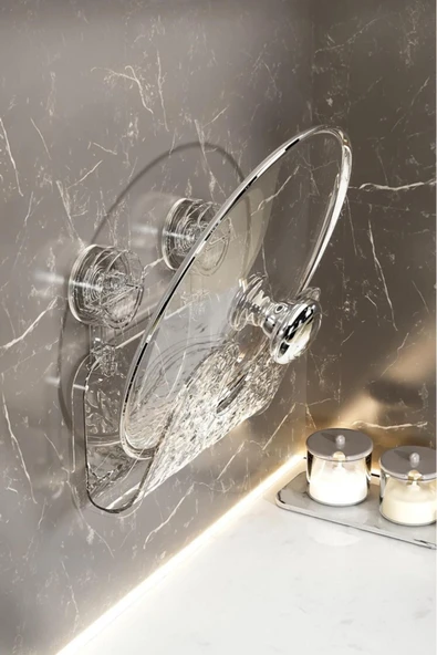 Akkoyunlu home Vantuzlu Tencere Kapağı Rafı,Duvara Asılı Kesme Tahtası Rafı,Kesme Tahta Yerleştirici