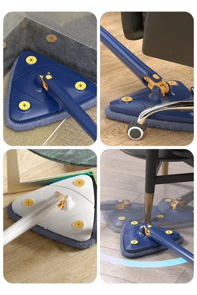 ROLENTSA Paspas Mop Kendinden Sıkmalı Üçgen Cam Silme Aparatı - 7