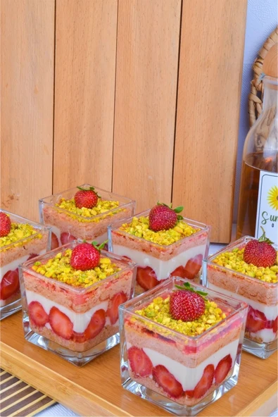 Akkoyunlu home 6'lı Kare Cam Kase Magnolya Kasesi - 2