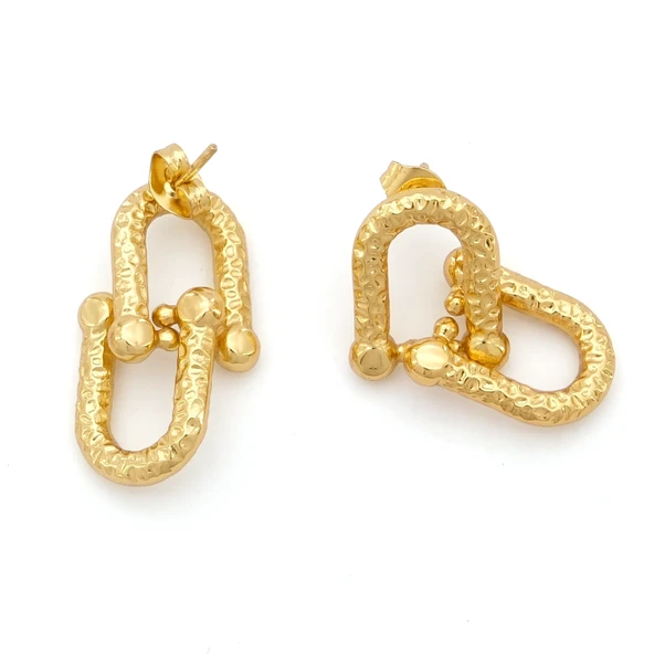 Çelik Küpe Altın Kaplama Kadın UNK-802 ürün görseli