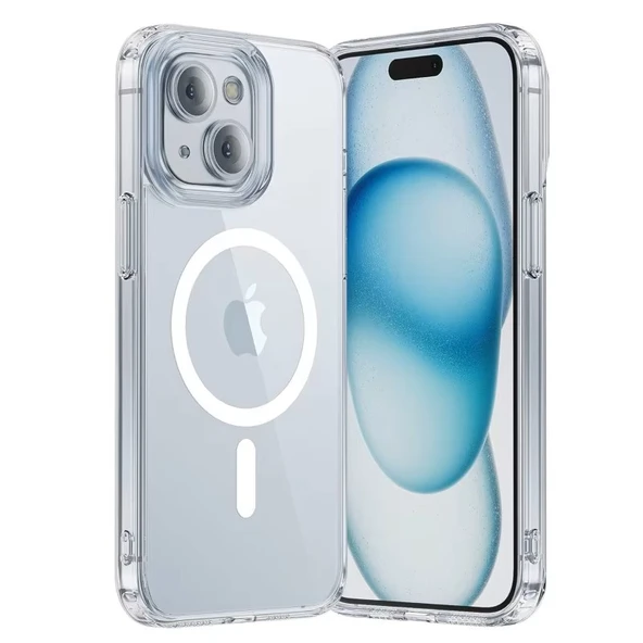 IPhone 14 Pro Max Uyumlu Magsafe Köşe ve Kamera Korumalı Lüks Şeffaf Silikon