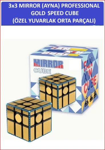 ZETCONCEPT 3X3 GOLDEN MIRROR YUVARLAK PARÇALI AYNA KÜP -Zeka Küpü - Profesyonel Speed Cube - Sabır Küpü - 2