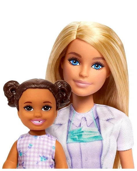 Barbie Bakım Temalı Kariyer Oyun Seti Diş Hekimi Bebeği JCR74 - 3