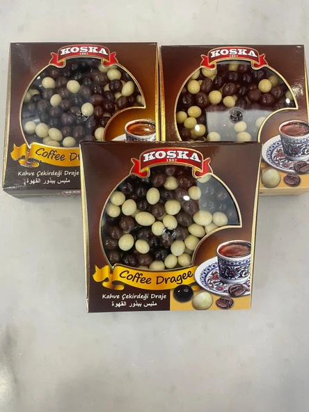 KOSKA KAHVE ÇEKİRDEĞİ DRAJE 220 GR  (1 ADET) - 5