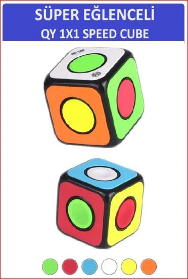 ZETCONCEPT Qy 1x1 Speed Cube Ince Motor Ve Zeka Gelişimini Destekleyici Zeka Küpü - Spin Versiyon. Sabır Küpü - 5