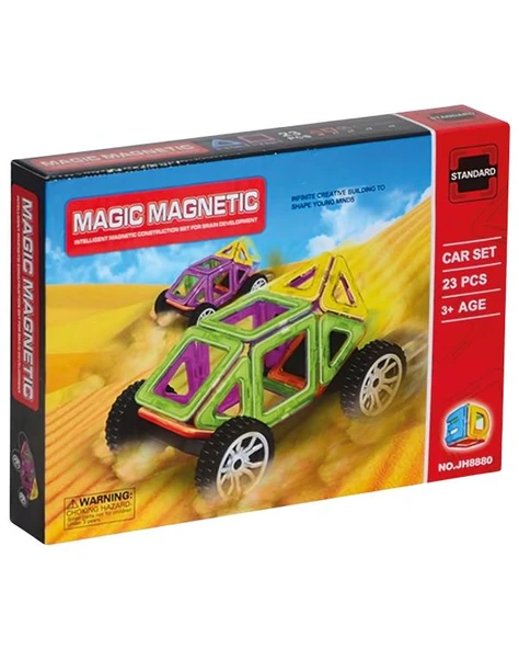 Kızılkaya Oyuncak Magic Magnetic Araba 23 Parça JH8880