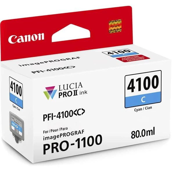 Canon INK PFI-4100 C Cyan Mürekkep