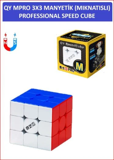 ZETCONCEPT QY M PRO 3x3 MIKNATISLI Manyetik Zeka Küpü-Profesyonel Speed Cube - Sabır Küpü