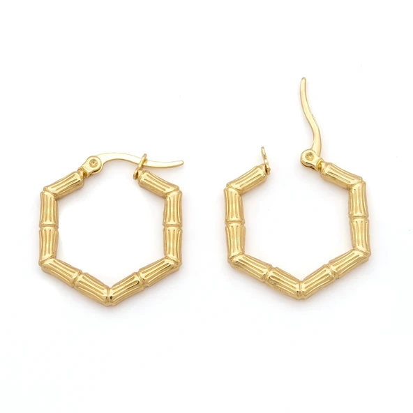 Çelik Küpe Altın Kaplama Kadın UNK-807 ürün görseli