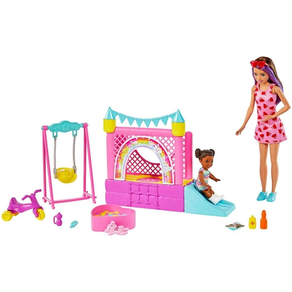 HHB67 Barbie  Bebek Bakıcısı Skipper Oyun Evi Seti - Resim 2