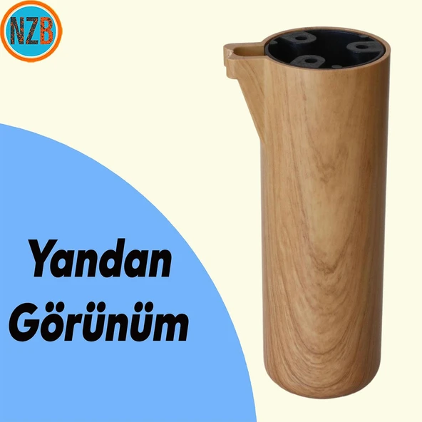 Mobilya Ayak Yükseltici Kanepe TV Ünitesi Koltuk Ayağı Baza Ayakları Açık Kübik Ceviz 18 cm 4 Adet - Resim 6