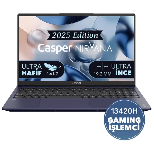 Casper Nirvana X600.1342-BV00X-M-F Intel Core i5-13420H 16GB RAM 500GB NVME SSD Freedos Laptop