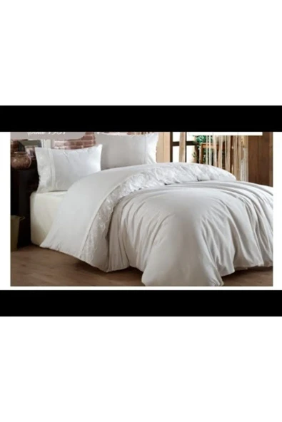 Soley Güpürlü Nevresim Takımı Beyaz - 2