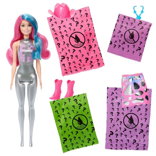 JCP01 Barbie Color Reveal - Renk Değiştiren Sürpriz Barbie Disco Star Serisi - 3