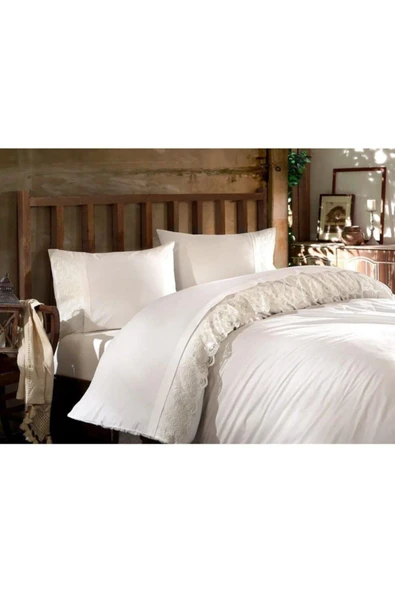 Soley Güpürlü Nevresim Takımı Beyaz - 3