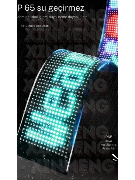 Led Matrix Panel Orta Boy Dijital Kayar Rgb Ekran Kumandalı Mobil Uygulamalı 60X12 cm - 2