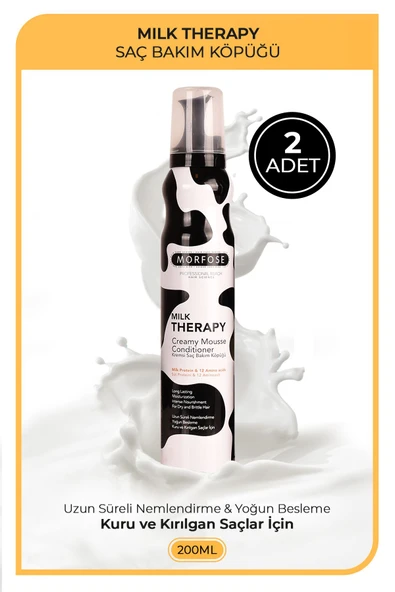 Morfose Milk Therapy Saç Köpüğü 200 ml 2 Adet
