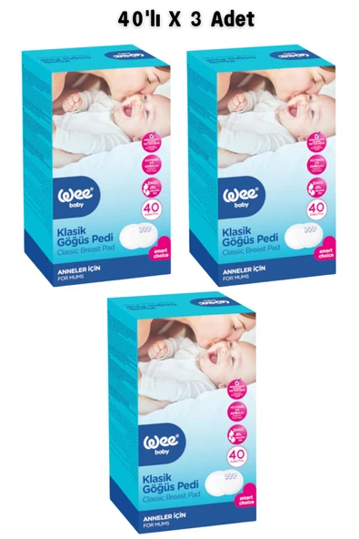 Wee Baby Klasik Göğüs Pedi 40 Lı X 3 Adet