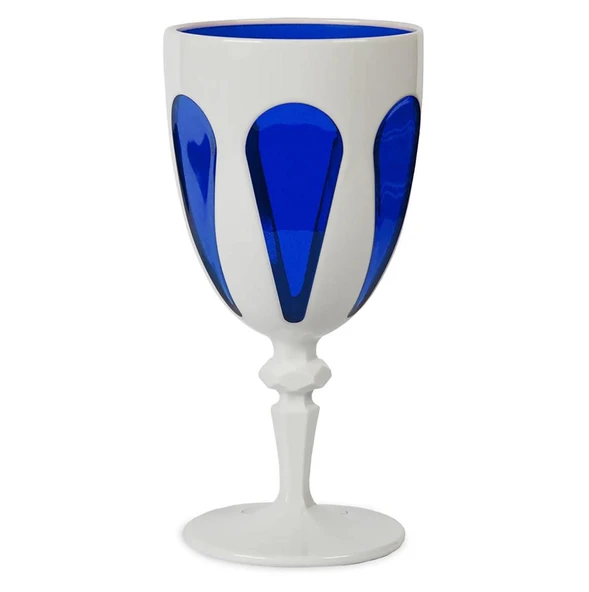 Baci Milano Aqua Bi- Color Kadeh Akrilik Beyaz-Mavi ürün görseli