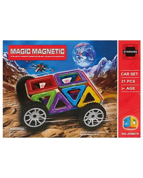 Kızılkaya Oyuncak Magic Magnetic Araba 21 Parça JH8879