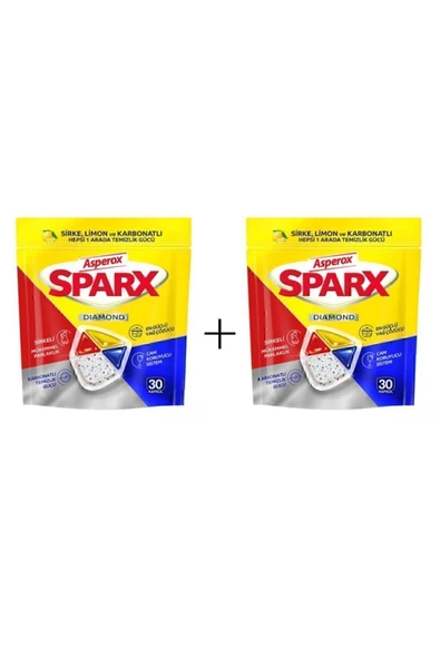 ASPEROX Sparks Diamond 30 Lu Bulaşık Kapsülü 2 Paket