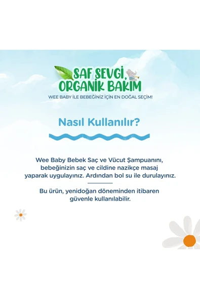 Wee Baby Wee 911 Bebek Saç Ve Vücut Şampuanı 750ml - 3