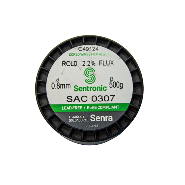 Senra Sentronic SAC 0307 Lehim Teli - 0.8mm, 500g, %2.2 Flux - 3
