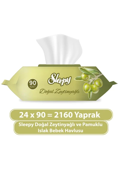 Sleepy Zeytinyağlı Islak Havlu 24x90'lı (2160 YAPRAK)