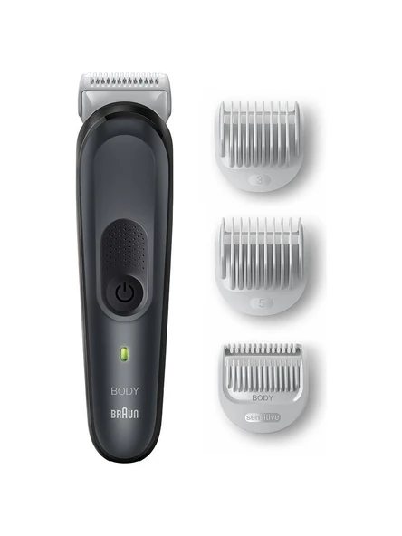 Braun 3 BG3350 3 Başlıklı Kablosuz Islak/Kuru Vücut Tüy Alma Makinesi