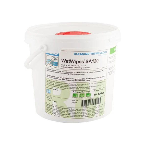 WipeEx SA120 Havsız Islak Temizleme Mendili (150 Ad) Kolb SMD Wet Wipes - 2