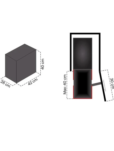 ÇÖP KOVASI 24LT ANTRASİT TELESKOPİK RAYLI - 4