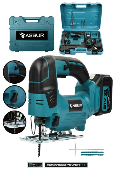 Assur Profesyonel 21V Çift Akülü Metal Şanzıman Dekupaj Testere Makinesi - 1