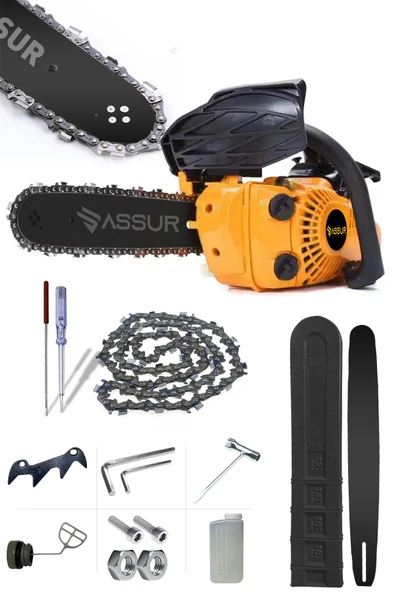 Assur 25cc Mini Benzinli Testere Ağaç Odun Dal Budama Ve Kesme Testeresi Hızar Motoru - 2